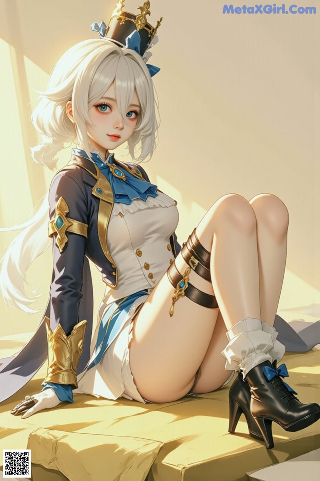 Hentai - Luminous Charm of the Aquatic Enchantress Set.1 20250125 Part 7 No.68adc3 A woman sitting on top of a bed with a crown on her head.